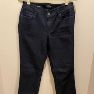 Loft - Blue Dark Wash - Curvy Straight Jeans - Size 6.